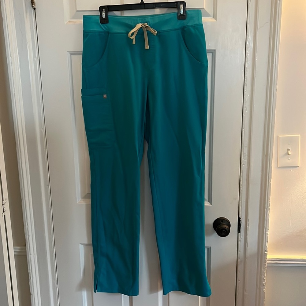 Teal Cargo Figs pants